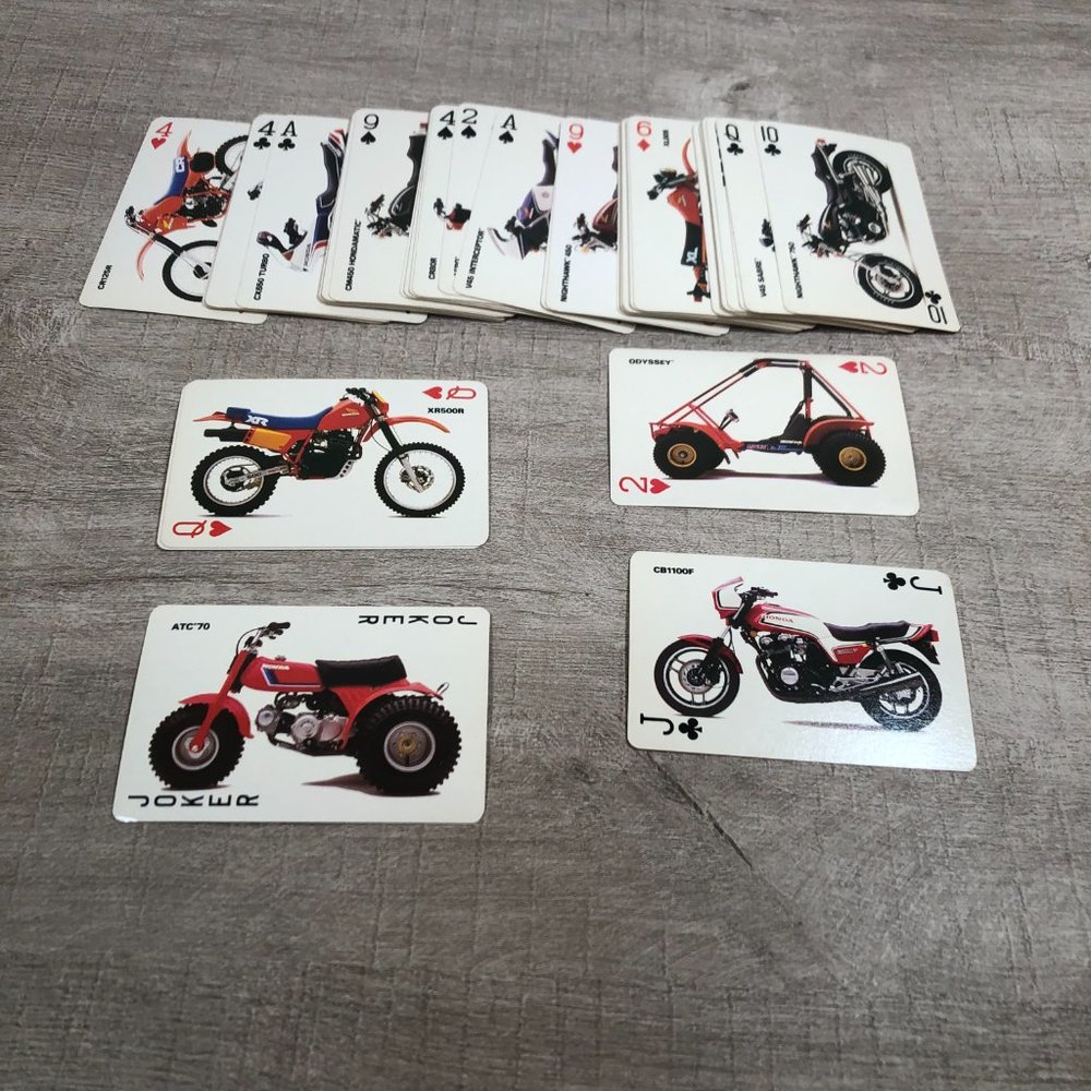 Vintage 80's Honda Playing Cards - Picture 2 of 4